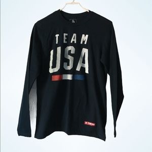 Navy Blue Team USA Long Sleeve Shirt Medium